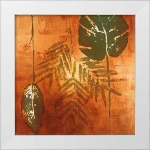 Luminous Leaves II White Modern Wood Framed Art Print by Loreth, Lanie