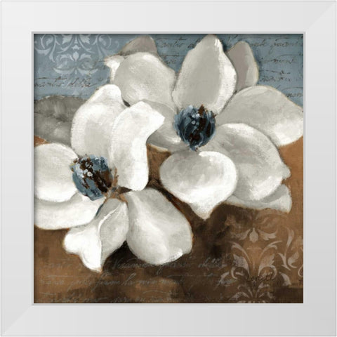 White Magnolias II White Modern Wood Framed Art Print by Loreth, Lanie