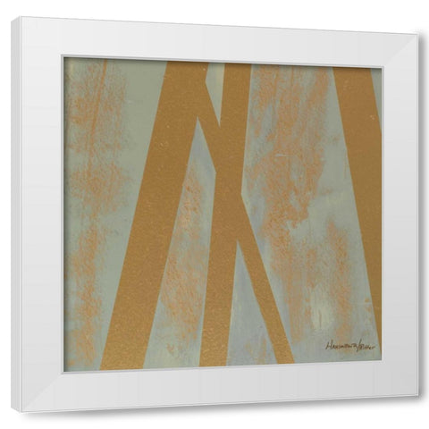 Golden Angle II White Modern Wood Framed Art Print by Hakimipour-Ritter