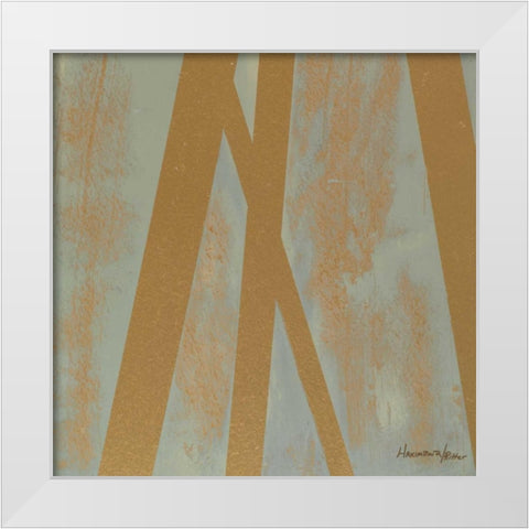 Golden Angle II White Modern Wood Framed Art Print by Hakimipour-Ritter
