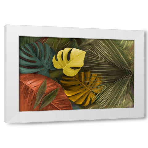 Teal And Rust Forever II White Modern Wood Framed Art Print by Pinto, Patricia