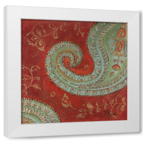 Paisley Wave II White Modern Wood Framed Art Print by Pinto, Patricia