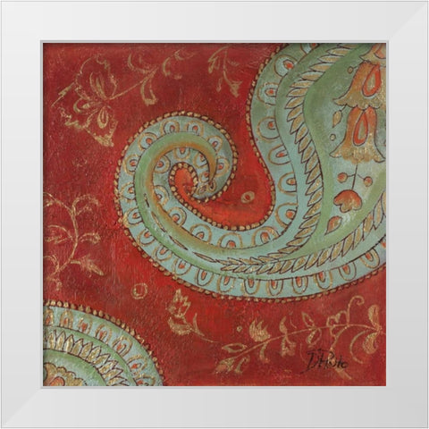 Paisley Wave II White Modern Wood Framed Art Print by Pinto, Patricia