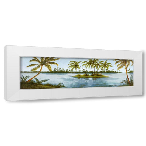 Cool Tropics I White Modern Wood Framed Art Print by Marcon, Michael