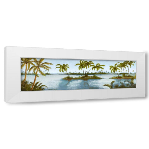 Cool Tropics II White Modern Wood Framed Art Print by Marcon, Michael