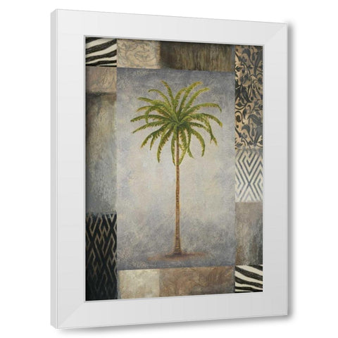 Sun Palm II White Modern Wood Framed Art Print by Marcon, Michael
