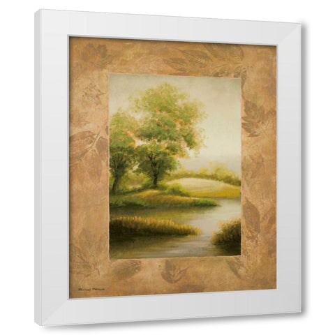 Up North White Modern Wood Framed Art Print by Marcon, Michael