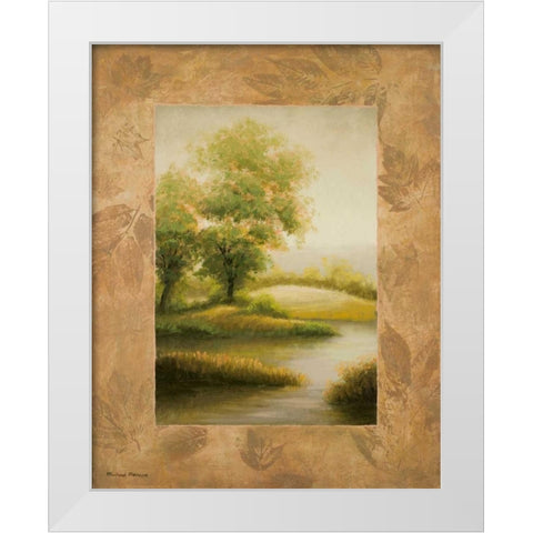Up North White Modern Wood Framed Art Print by Marcon, Michael