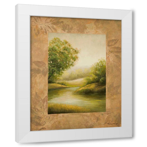 Northern Lake White Modern Wood Framed Art Print by Marcon, Michael