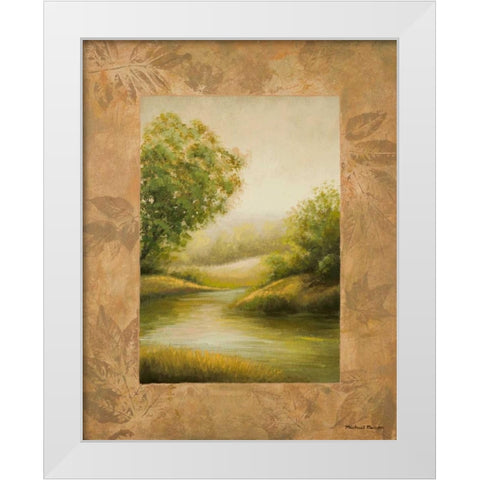 Northern Lake White Modern Wood Framed Art Print by Marcon, Michael