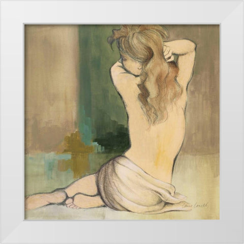 Waking Woman I - green White Modern Wood Framed Art Print by Loreth, Lanie