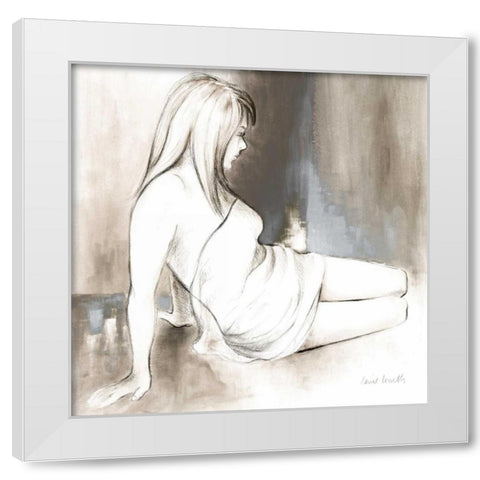 Sketched Waking Woman II White Modern Wood Framed Art Print by Loreth, Lanie