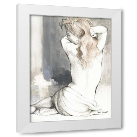 Sketched Waking Woman I White Modern Wood Framed Art Print by Loreth, Lanie
