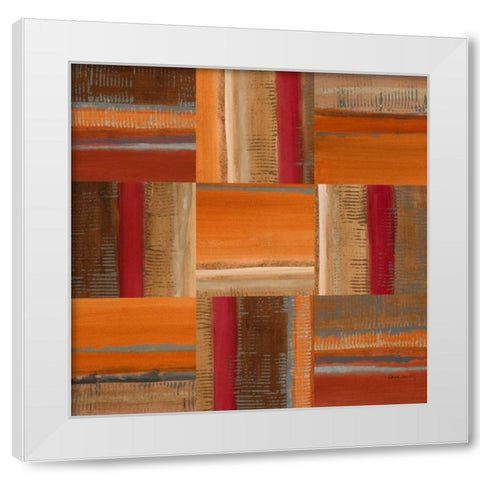 Solar Patch I White Modern Wood Framed Art Print by Loreth, Lanie