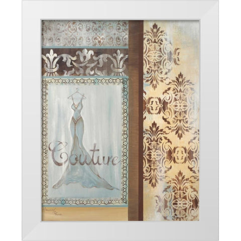 Couture White Modern Wood Framed Art Print by Hakimipour-Ritter