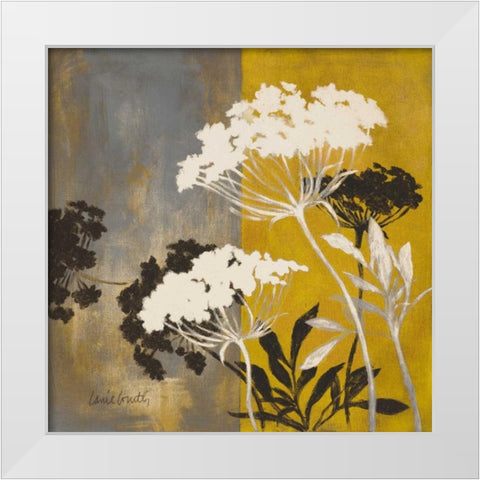 Silhouette Flowers II White Modern Wood Framed Art Print by Loreth, Lanie