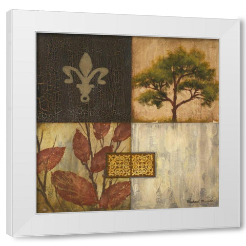 The Fall I White Modern Wood Framed Art Print by Marcon, Michael
