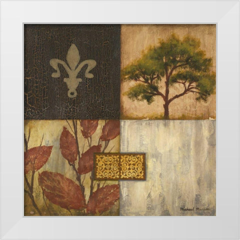 The Fall I White Modern Wood Framed Art Print by Marcon, Michael