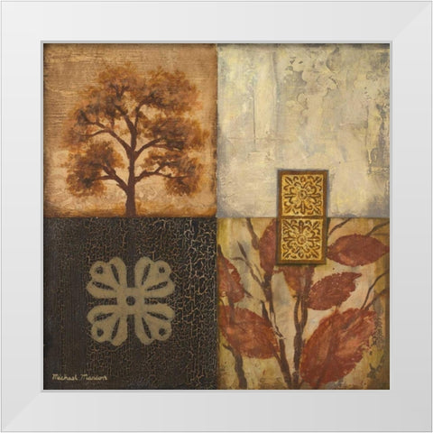 The Fall II White Modern Wood Framed Art Print by Marcon, Michael