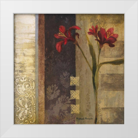 Elegance I White Modern Wood Framed Art Print by Marcon, Michael