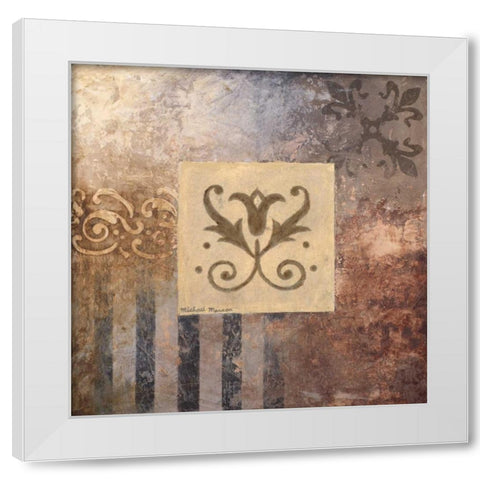 Decorative Study I White Modern Wood Framed Art Print by Marcon, Michael