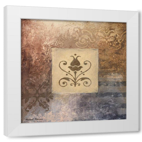 Decorative Study II White Modern Wood Framed Art Print by Marcon, Michael