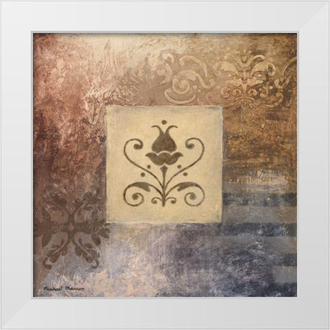 Decorative Study II White Modern Wood Framed Art Print by Marcon, Michael