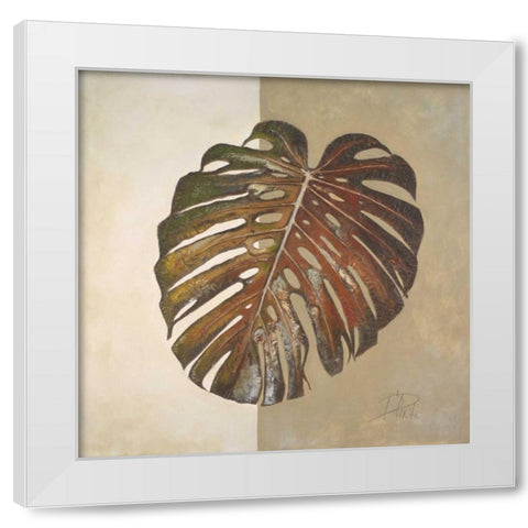 Two Tone Balazo I White Modern Wood Framed Art Print by Pinto, Patricia