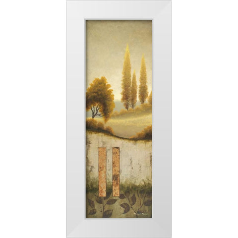 Beyond the Village White Modern Wood Framed Art Print by Marcon, Michael