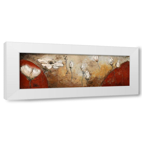 Red Magic Garden I White Modern Wood Framed Art Print by Pinto, Patricia