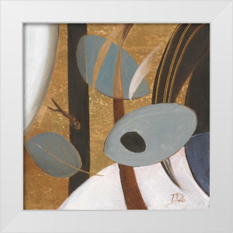 Eco-Chic with Blue II White Modern Wood Framed Art Print by Pinto, Patricia