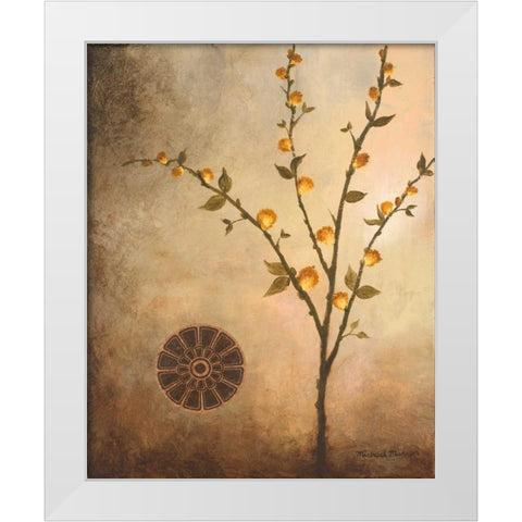 Fall Stems in the Light White Modern Wood Framed Art Print by Marcon, Michael