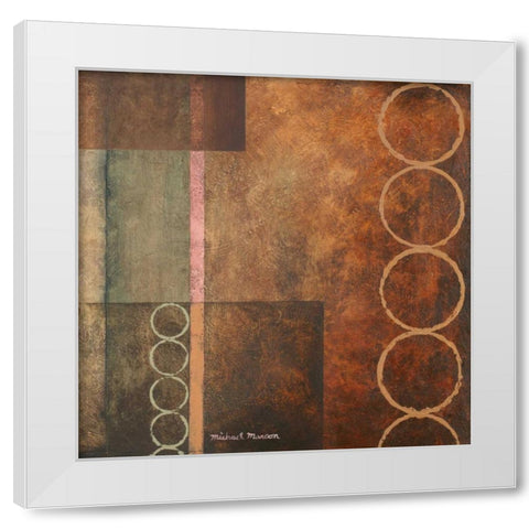 Circles in the Abstract I White Modern Wood Framed Art Print by Marcon, Michael