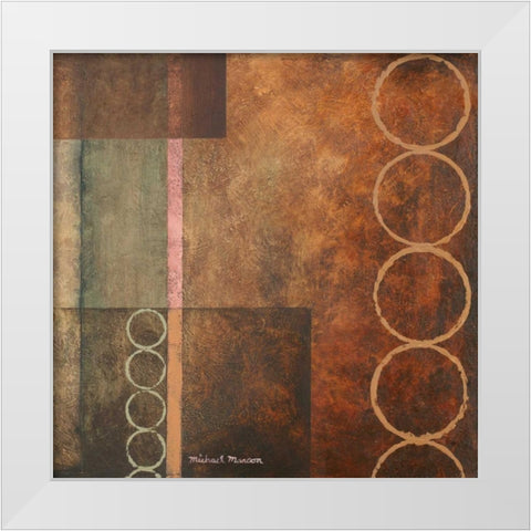 Circles in the Abstract I White Modern Wood Framed Art Print by Marcon, Michael