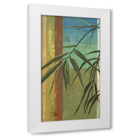 Bamboo and Stripes II White Modern Wood Framed Art Print by Pinto, Patricia