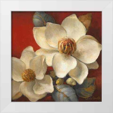 Magnolia Passion II White Modern Wood Framed Art Print by Loreth, Lanie