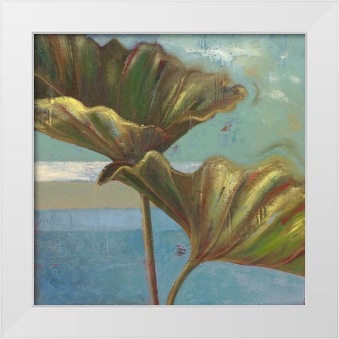 Blue Dream II White Modern Wood Framed Art Print by Pinto, Patricia