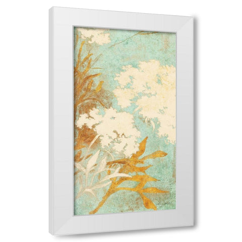 Among the Flowers Gold I White Modern Wood Framed Art Print by Loreth, Lanie