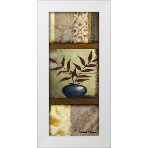 Vase Ornament II White Modern Wood Framed Art Print by Marcon, Michael