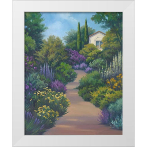 Garden Path II White Modern Wood Framed Art Print by Rhyan, Vivien
