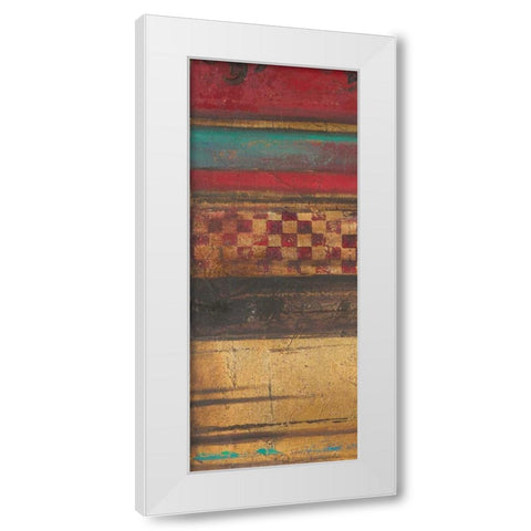 Red Eclectic IV White Modern Wood Framed Art Print by Pinto, Patricia