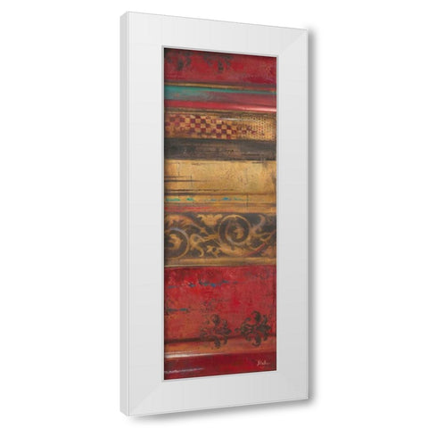 Eclecticism on Red White Modern Wood Framed Art Print by Pinto, Patricia
