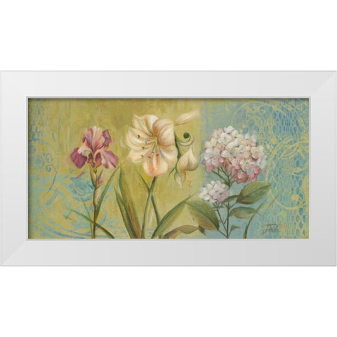 The Garden I White Modern Wood Framed Art Print by Pinto, Patricia