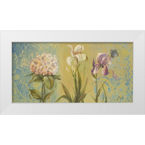 The Garden II White Modern Wood Framed Art Print by Pinto, Patricia