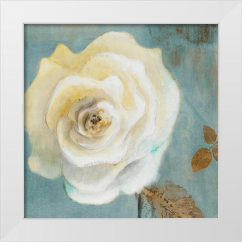Late Summer Roses White Modern Wood Framed Art Print by Loreth, Lanie