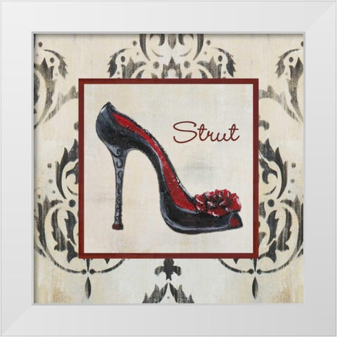 Strut Shoe White Modern Wood Framed Art Print by Hakimipour-Ritter