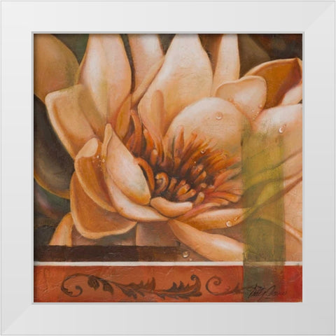 Flor de Loto II White Modern Wood Framed Art Print by Arenas, Nelly