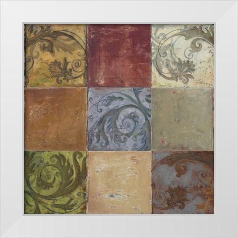 Moroccan Patch I White Modern Wood Framed Art Print by Pinto, Patricia