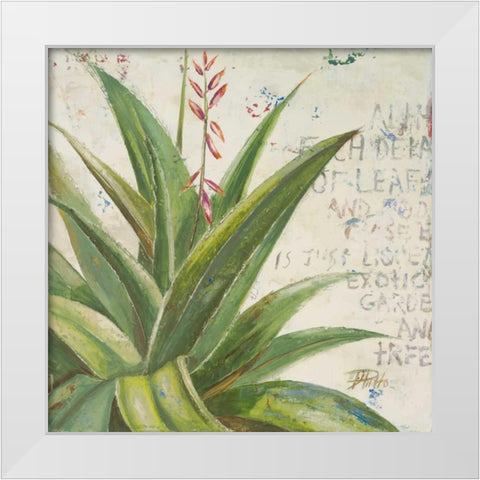 Aloe II White Modern Wood Framed Art Print by Pinto, Patricia