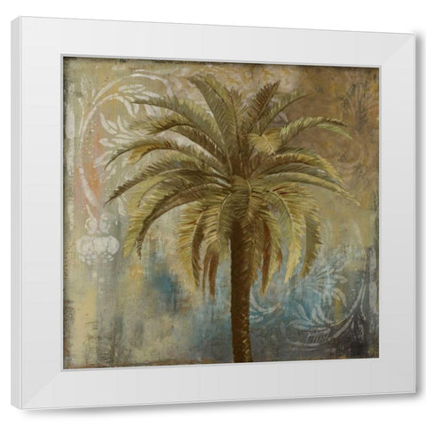 Spring Palm I White Modern Wood Framed Art Print by Pinto, Patricia